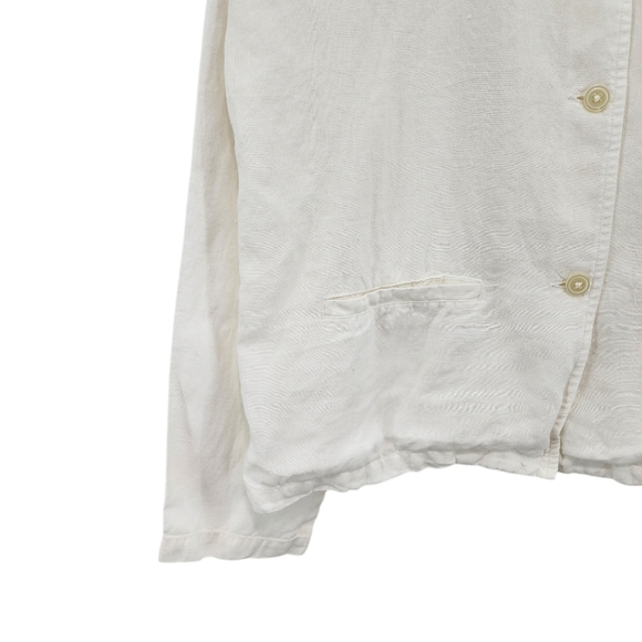 Liz Claiborne Women's 100% Linen Button Front Top Lagenlook Size Small - Picture 5 of 7